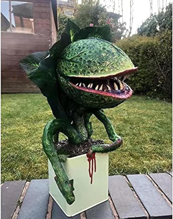 Hestar Piranha Flower Replica Movie Prop Yard Resin Ornaments Little Shop of Horrors Halloween Decoration Outdoor Decoration