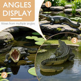 23.2" Large Crocodile Statue for Garden, Outdoor Sculpture, Animal Decor for Yard Porch Entryway Patio Living Room (Large, Crocodile)