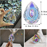 H&D HYALINE & DORA 89mm/3.5in Hanging Chandelier Crystals Prisms for Window Suncatchers Chandelier Parts Rainbow Maker Pendants