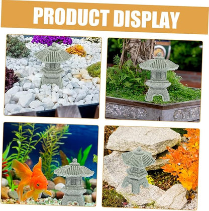 Yardwe 10pcs Stone Pagoda Statue Mini Pagoda Model Zen Sculpture Garden Ornament Home Decor