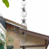 Metal Pineapple Heavy Duty Rain Chain for Heavy Rain, Functional and Decorative Replacement Downspout Chain for Outside, Rain Catcher Chain for Gutters, 8.5FT