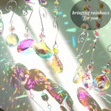 9 Pieces Sun Catchers Indoor Window Suncatcher Crystals Prisms with Chain Pendant Colorful Hanging Ornaments for Windows Chandelier Office Home Garden Decor