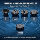 2026 New Solar Fountain for Bird Bath, Floating Mini Solar Water Fountain with 6 Nozzles for Garden, Pond, Pool, and Outdoor (3, 6.3in)