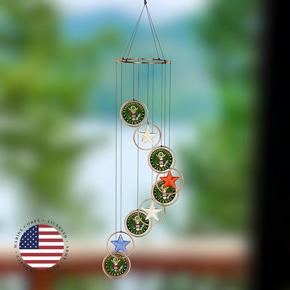 Red Carpet Studios 15181 Patriot Spiral Wind Chime, 32" Long, Multicolor