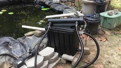 1/2' 10ft Black Corrugated Flexible Reinforced PVC Pond Tube Sump Pump Hose, Non-toxic & Kinkproof (10 ft, 1/2" ID)