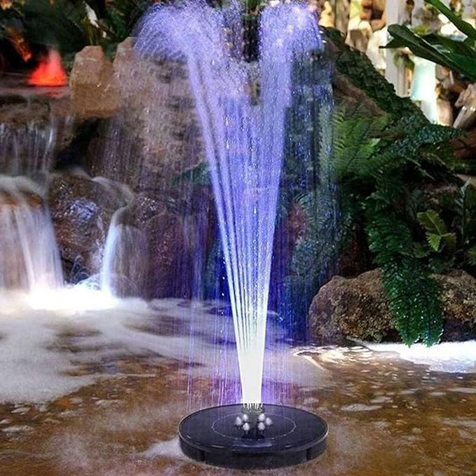 Solar Bird Bath Fountains Pump, 1W/1.4W Solar Powered Fountain Glass Panel with Fixed Rods, Standing Floating Water Fountain Pump for Bird Bath, Garden, Pond, Pool, Outdoor