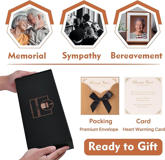 AMBOBE Memorial Gifts for Loss of Brother, 32" Memorial Wind Chimes for Loss of Brother Sympathy Gifts, Remembrance/Bereavement Gifts for Loss of Brother, Windchimes in Memory of Brother