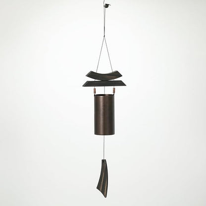 Woodstock Wind Chimes for Outside, Garden, Patio, Porch and Outdoor Decor (38") Antique Copper Dharma Bell Medium (DBMD)