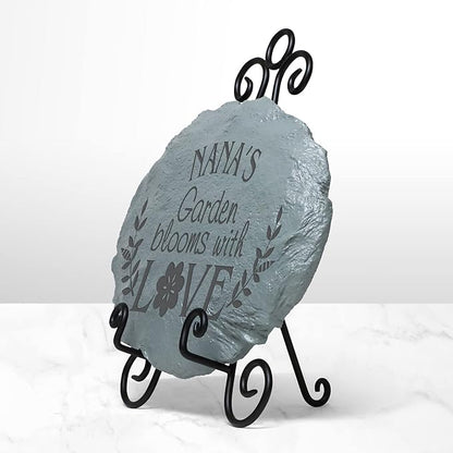 Let's Make Memories Personalized Blooms with Love Garden Large Garden Stones – for Mom/Kids or Grandma/Grandkids – Customize with Title & Names