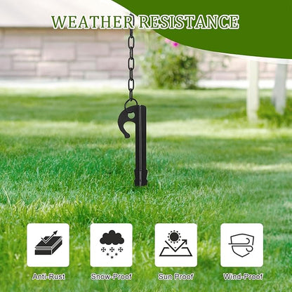 Tfro & Cile Rain Chain Anchoring Stake Black Cone Garden Locator for Gutter Downspout
