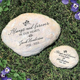 GiftsForYouNow Engraved Always and Forever in Our Hearts Memorial Garden Stone, 11.5" by 8.25"