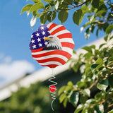 12 inch Wind Spinners Outdoor Hanging Decor, Steel Wind Spinner, Large American Eagle Ornament Spinner, Wind Chimes for Outside, Kinetic Sculpture Sun Catcher, Yard Art Garden Decor, Grandma Gifts