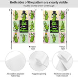 Just A Girl Loves Pickles Garden Flag Double Sided Flags For Room Outside Yard Flag Outdoor Banner Wall Art Hanging 28"X40"
