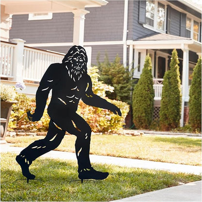 4ft Bigfoot Metal Outdoor Decor Big Foot Sasquatch Gifts for Men Dad Women Bigfoot Silhouette Statues for Outside, Patio, Lawn, Yard Art, Forests, Yard Display, Garden Decorations