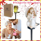 QH & Garden Angel Solar Garden Light - LED Waterproof Virgin Mary Statue Lights,Solar Powered Garden Stake Lights for Balcony, Yard, Lawn, Pathway, Walkway-Angel Statues Grave Decorations