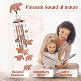Bear Wind Chimes for Outside,Bear Gifts for Women/Men/Sympathy Gift/Memorial/Festival Birthday Metal windchimes Outdoors/Indoors,Patio,Garden Decor,Yard,Home Decor,Porch