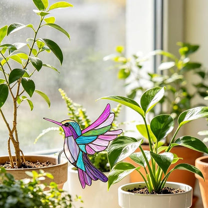 Hummingbird Gifts for Women Mom Grandma, Hanging Planter for Indoor Outdoor Garden, Bird Lover Plant Decor, Mothers Day Birthday Gifts from Daughter Son(4)