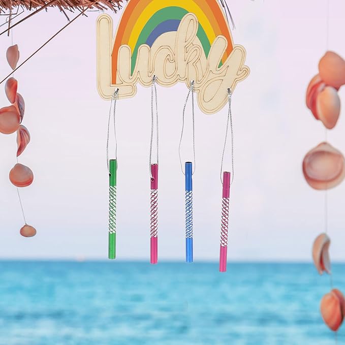 150 Pieces Wind Chime Tubes for Crafts, Aluminum Wind Chime Empty Tubes Supplies Parts Kit for DIY Making, 3.1inch (5 Color)