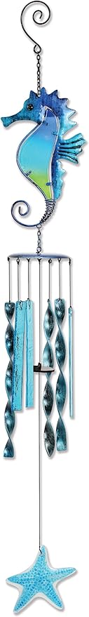 Sunset Vista Design Studios Beach Collection Wind Chime, Sea Horse