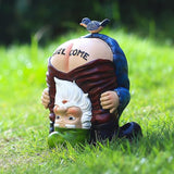 Garden Gnomes Outdoor Funny Welcome Gnomes Statue Garden Gnome Figurine for Lawn Patio Yard Decoration(Welcome)