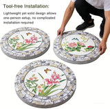 GZHERVICES Garden Stepping Stones for Landscaping Arrangements, Lawn Stepping Stones for Gardens, Outdoor Decorative Accents, Handcrafted Outdoor Lawn Pathway Ornaments(Multi-Colored-A)