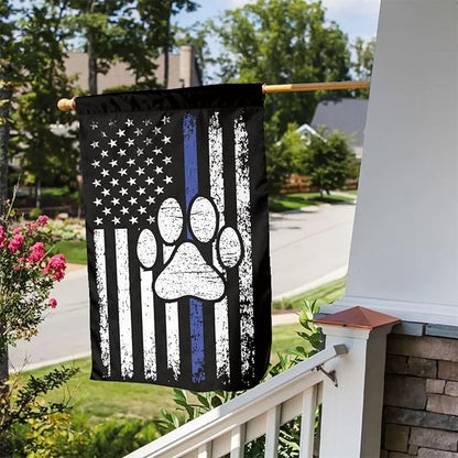 American Police Dog Garden Flag Police K9 Flag Double Sided Vertical 12×18 Inch Banners Double Sided For Lawn Patio Yard Garden Home Outdoor Decor -1