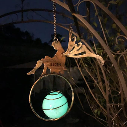 Retro Pendant Sculpture Garden Courtyard Balcony Indoor Iron Ornaments 5.5X3.5X14.1Inch