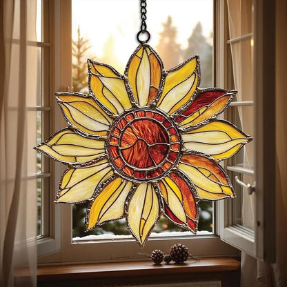 Sunflower Acrylic Suncatcher Window Hanging Floral Window Decor Garden Gift Home Decor Birthday Gift for Mom