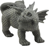 Ebros Gift Whimsical Dog Style Peeing Garden Dragon Statue 12" Long Cute Naughty Baby Dragon Cocking Leg Faux Stone Resin Finish Figurine