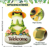 Frog Yoga Garden Flags 12x18 Inch Double Sided, Spring Summer Welcome Banner Small Yard Flags for Outside, Farmhouse Front Porch Home Outdoor Seasonal Decor Holiday All Seasons Decoration