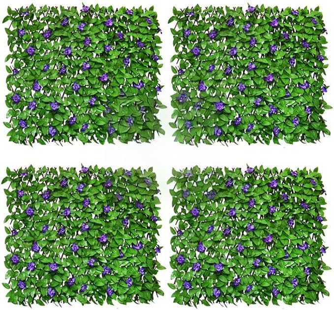 Expandable Fence Privacy Screen for Balcony Patio Outdoor,Decorative Faux Ivy Fencing Panel,Artificial Hedges (1,Ivy)…