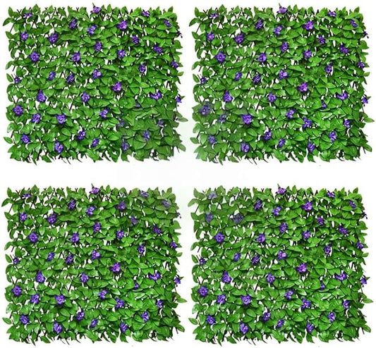 Expandable Fence Privacy Screen for Balcony Patio Outdoor,Decorative Faux Ivy Fencing Panel,Artificial Hedges (1,Ivy)…