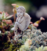 MUAMAX Decorative Angel Garden Stakes Miniature Angel Fairy Garden Angel Small Memorial Statue
