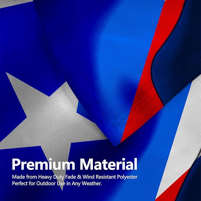 Puerto Rican Puerto Rico And Cuba Cuban Flag 3x5 Ft Double-Sided Printed Indoor/Outdoor Flag Polyester Fabric Decorative Banner With 2 Brass Grommets 3x5 Foot National Flags For Outside