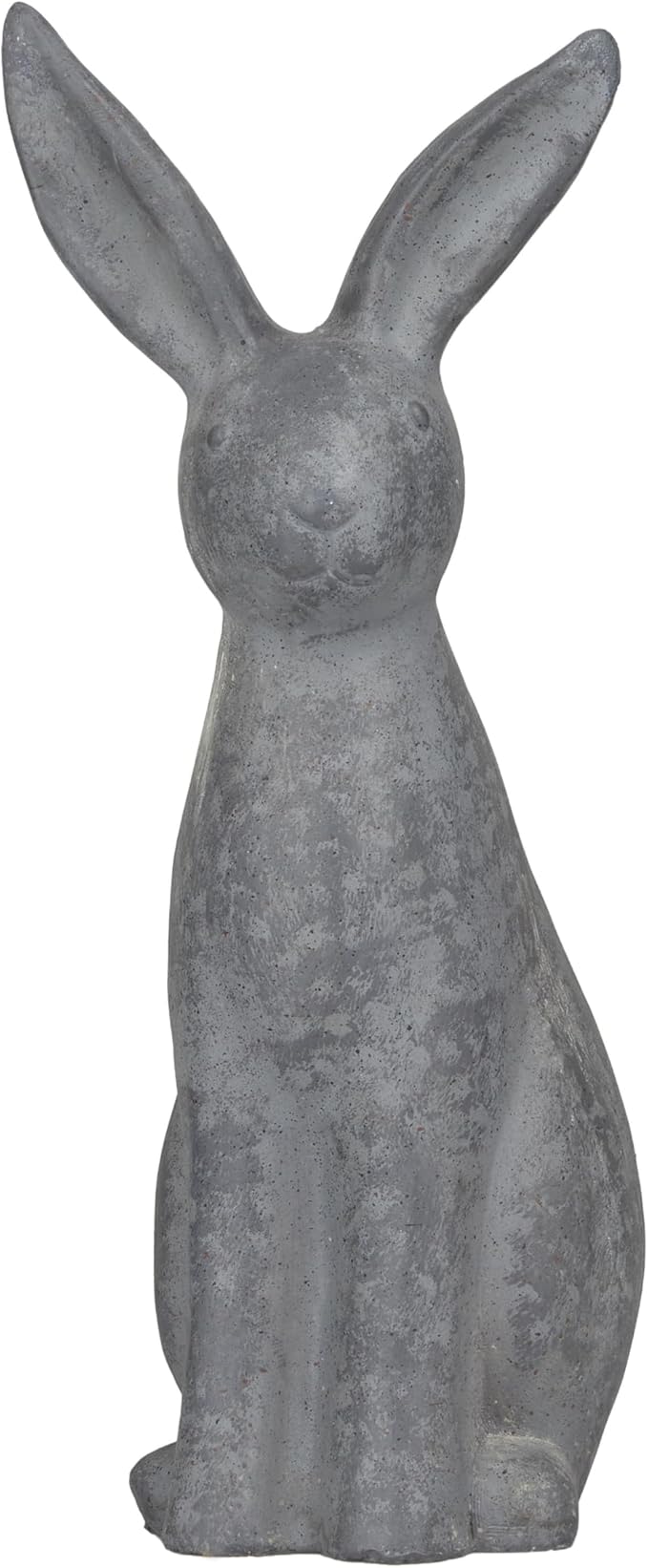 Deco 79 Polystone Rabbit Decorative Garden Sculpture Indoor Outdoor Garden Statue, Outdoor Sculpture 7" x 8" x 20", Gray
