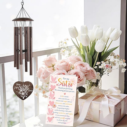 Christian Gifts for Women, 25.5" Wind Chimes with Bible Verses, Religious Inspirational Gifts for Women Mom Sister Friend, Spiritual Faith Based Gift for Birthday Baptism