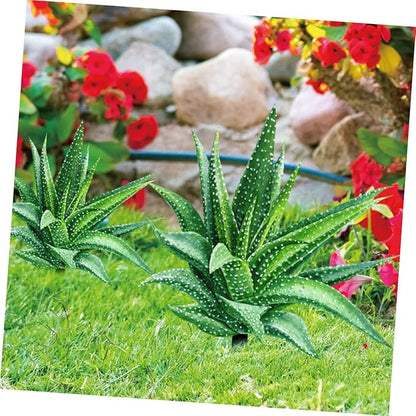 Ciieeo Aloe Stake Garden Decor Double-Sided Acrylic Outdoor Ornament for Vibrant Patio Decoration for Lawn and Pathway Displays