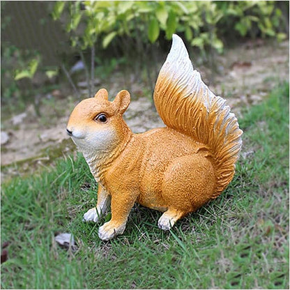 Garden Decor Statues Tree Accessories Patio Yard Hand-Painted Outdoor Sculptures Hand Holding Realistic Animals Figure Statue,D 16x9x17cm(6x4x7inch)