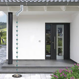 Tfro & Cile Rain Chain Gutter Adapter Silver Installation Suit for Gutter Downspout Outlet