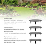4Pcs 15.71in Garden Stepping Stones, Polypropylene Resin Step Stones with Ground Stakes, Pavers Decorative Walkway, Outdoor Walkway Stake Into The Ground for Lawn Garden Pathway