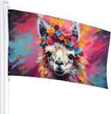 Cute Llama Flag 3x5 Ft Outdoor Indoor With Grommet Garden Yard Banner Decorative Sign