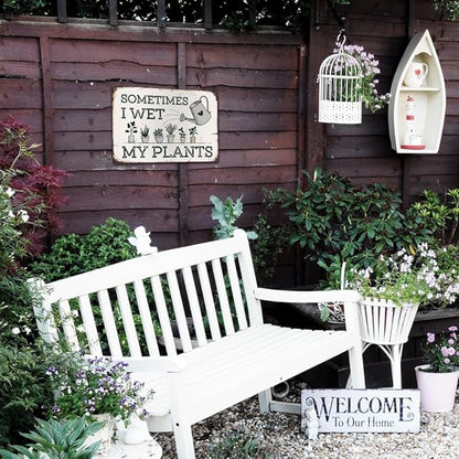 Funny Garden Metal Sign Vintage Outside Garden Decor Gardening Gifts for Women Plants Lovers12" x 8"