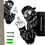 Funny Sasquatch Stake Men Gifts - Cool Yard Decor Gag Gift Idea for Dad Husband Grandpa, Unique Metal Sasquatch-Themed Outdoor Garden Present for Birthday Halloween Christmas Fathers Day Valentines