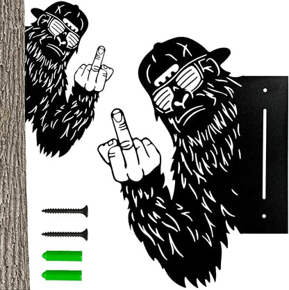 Funny Sasquatch Stake Men Gifts - Cool Yard Decor Gag Gift Idea for Dad Husband Grandpa, Unique Metal Sasquatch-Themed Outdoor Garden Present for Birthday Halloween Christmas Fathers Day Valentines