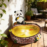 Solar Panda for Outdoors Garden Panda Statue Patios, Yards, and Lawn Ornaments Gardening Gifts for Women
