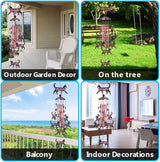 Outdoor Cat Wind Chimes Gifts for Mom - with 4 Tubes 6 Bells 7 Cats Wind Bell, Romantic Wind Catcher, Mobile Cat Decor, Cats Bell, Cats Windchimes for Home, Balcony, Tree, Festival, Garden Decoration