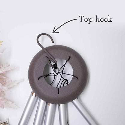 Personalized Wedding Wind Chime, and So Together Wedding Gift, Custom Couple, Newlywed or Anniversary Wind Chime (Brown/Silver)