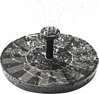Bluelans Solar Bird Bath Fountain Pump, 5.1" Solar Powered Water Fountain Pump with 6 Nozzles, Black