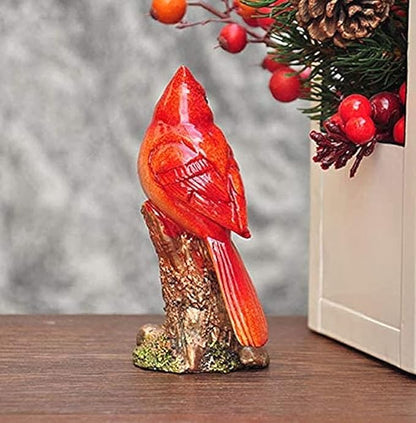 Garden Ornaments Decor Statue Outdoor,for Home Kitchen & Dining Outdoor Patio, Lawn & Garden Sculptures Statue Figurine Ornaments Bird Decorative, Bird Animal Painted Red Resin Handicraft