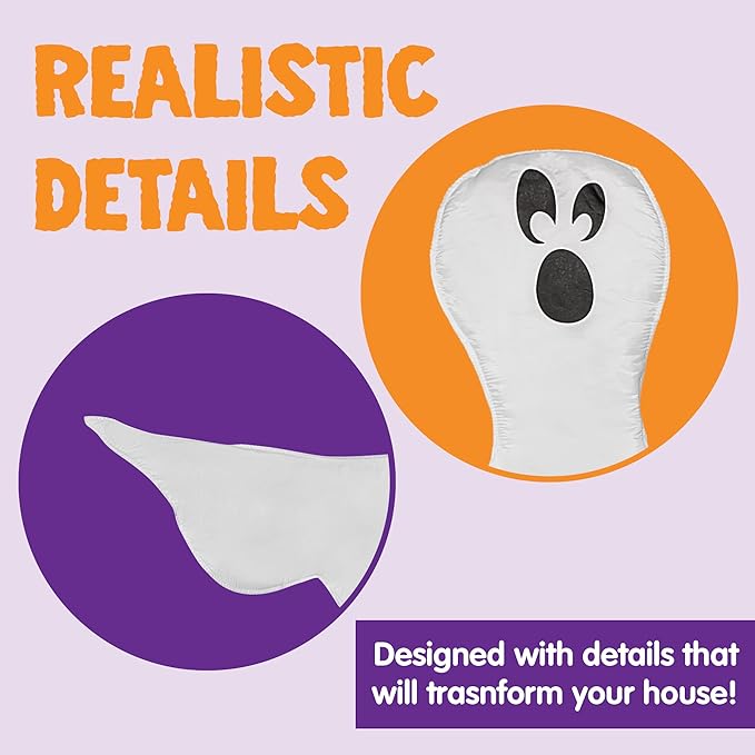 JOYIN Halloween Tree Wrap Ghost Decoration Outdoor, Cute Ghost Design Decorations for Halloween Lawn, Tree, Party Supplies
